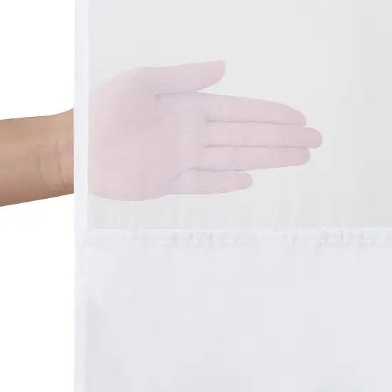 Americanflat 72x75 Hookless Shower Curtain - Water-Resistant Shower Curtain with Sheer Panel, Snap-In Liner, and Grommets - 100% Polyester {5}