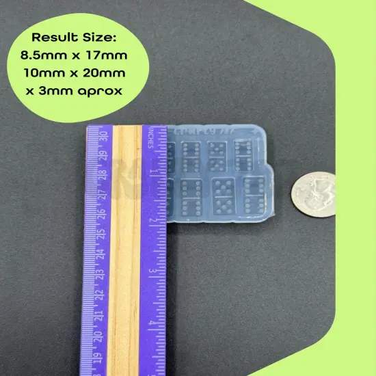 Domino Doble 6-5 Mini Bundle Stud Earring Silicone Mold DTMF inspired (C14) {4}