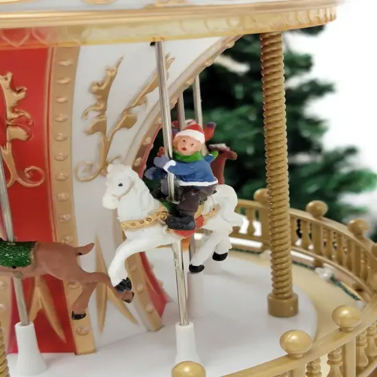 Christmas Carousel Decoration. Animated Christmas Village {4}