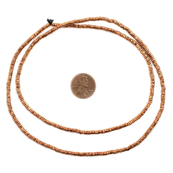 The Bead Chest Faceted Copper Triangle Heishi Beads (2.5mm) {2}