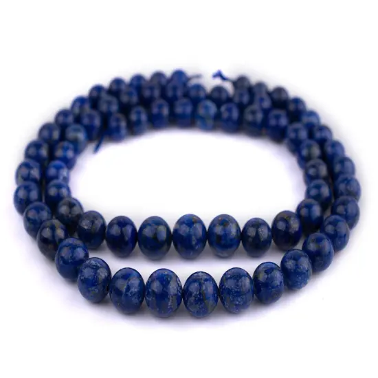 The Bead Chest Natural Round Lapis Lazuli Beads (13-16mm) from Afghanistan {3}