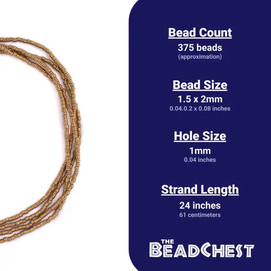 The Bead Chest Antiqued Brass Double Heishi Beads (2mm) {4}