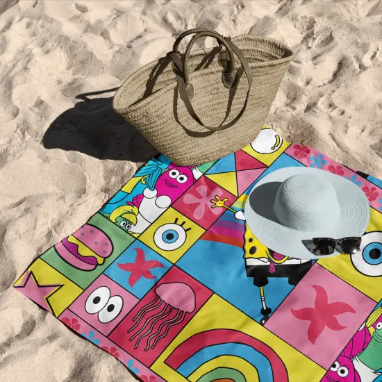 Nickelodeon Spongebob Squarepants Beach Towel Colorful sb {3}