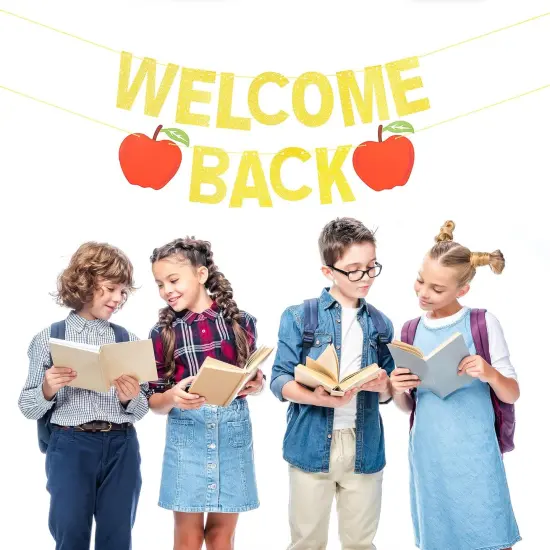 Welcome Back Banner Banner Decorations for Classroom {4}