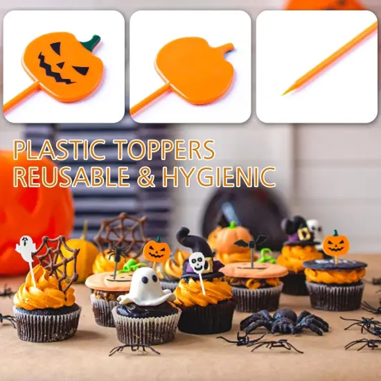 50PCS Halloween Picks Cupcake Toppers {2}