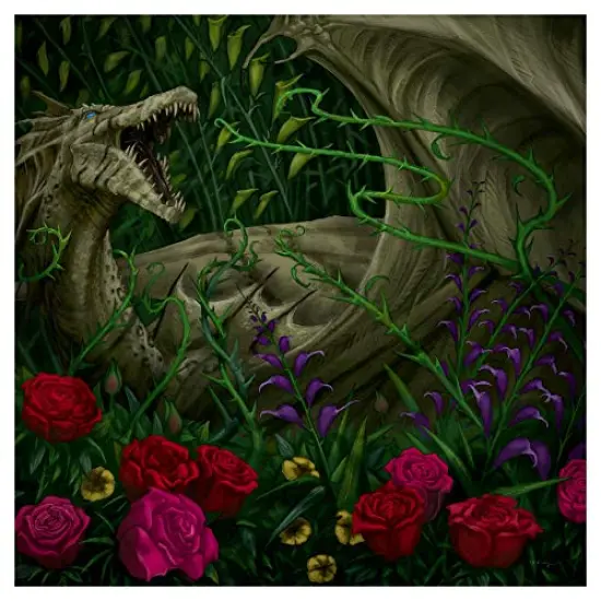Deadly Garden with Dragon Edible Icing Image Cake Topper (1/4 Sheet (8x10)) {1}