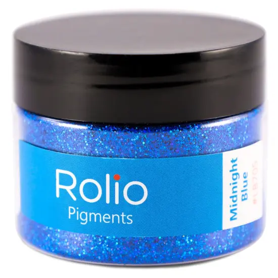 Rolio - 1 Jar Vibrant Holographic Glitter (Midnight Blue) - 1 oz {1}