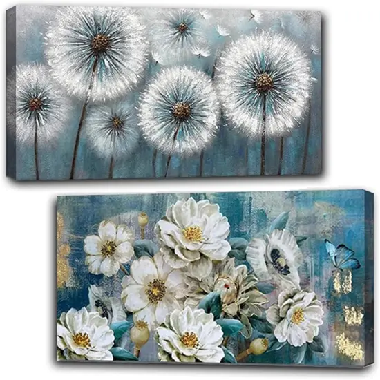 2 Pack Diamond Painting Kits，Large 5D DIY Dandelion Flower Diamond Painting Kits for Adults，DIY Full Drill Crystal Rhinestone Arts and Crafts，Gem Art Painting with Diamond Home Wall Decor (28X16inch) {1}