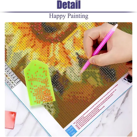 Diamond Painting for Adults Kits, 5D Cardinal Diamond Art Kits for Beginners, DIY Full Drill Sunflowers Diamond Gem Art Kits for Home Wall Decor 12x16 Inch {4}