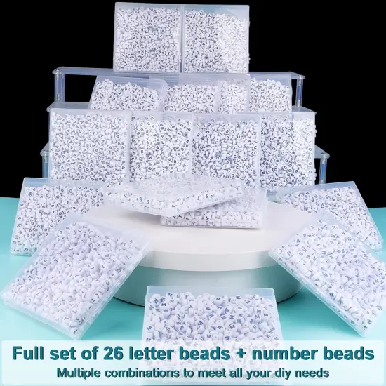 500pcs Letter Beads - Alphabet Beads for Friendship Bracelets & DIY Jewelry Making Kit {5}