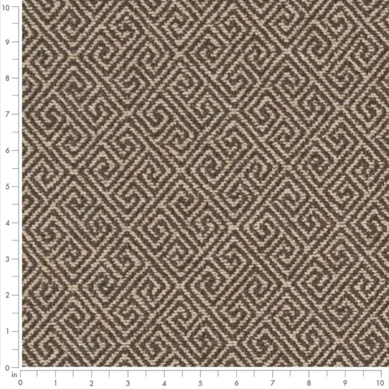 Greek Key Walnut - Brown Abstract & Geometric,Greek Key Upholstery Fabric 54 Inches" {2}
