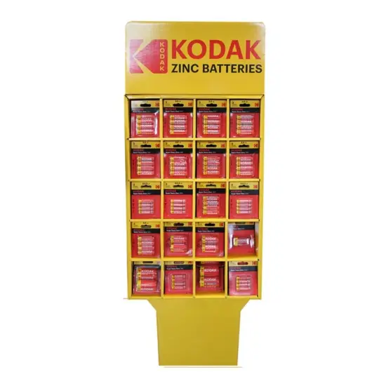KODAK&reg; Extra Heavy Duty Zinc Battery Assortment in Floor Display 4pc {6}