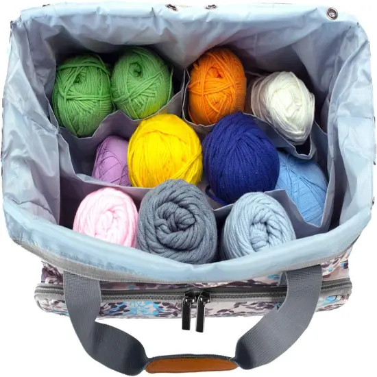 Knitting Bag &ndash; Dandelion Yarn Tote Organizer {3}