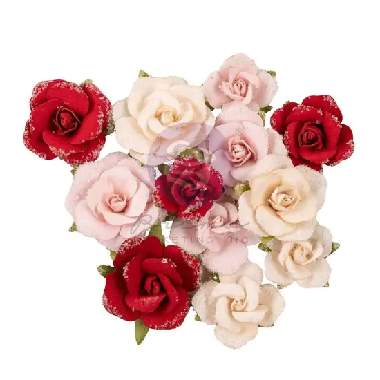Prima Marketing Frank Garcia Paper Flowers 12/Pkg-Shades Of Sweet, Cherry Sweet {1}