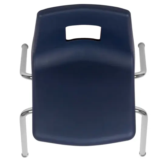 Emma and Oliver 4-pack Student Stack School Chair - 18-inch Navy {6}