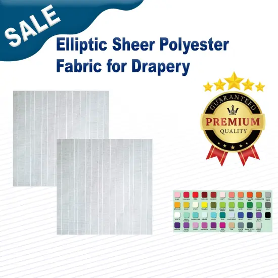 Elliptic Sheer Polyester Fabric for Drapery {2}