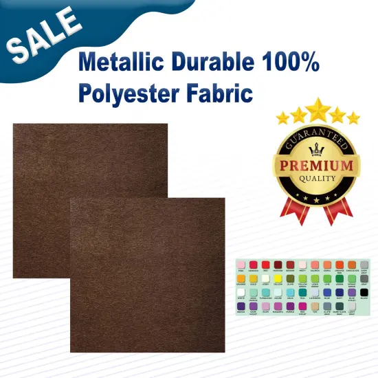 Metallic Durable 100% Polyester Fabric Bronze {2}