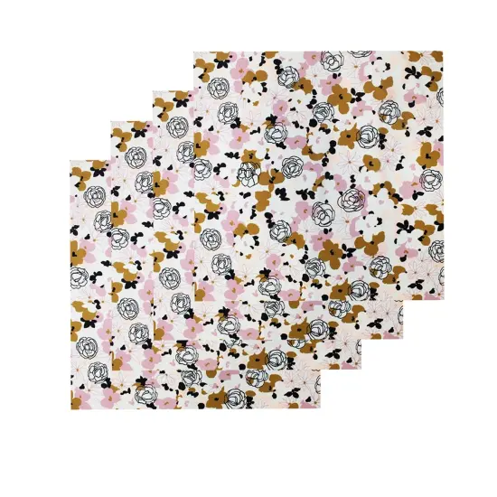 Sweet Floral Printed Spandex Fabric {5}