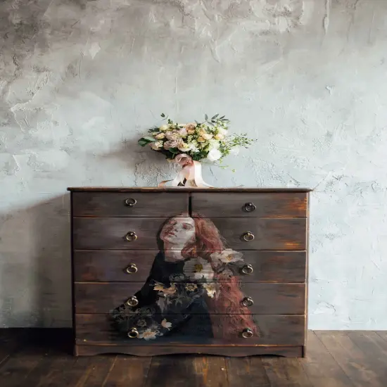 A1 Decoupage Fiber - Serene Thought - 1 sheet, A1 size {4}