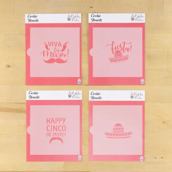 Cinco de Mayo 4 Piece Cookie Stencil Bundle {1}