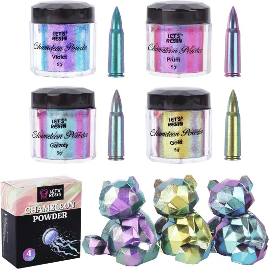 LET'S RESIN Chameleon Powder, Chameleon Mica Powder for Epoxy Resin, Pearl Pigment Powder for Painting,Soap Making, Bath Bombs, Candle Making,Slime {1}