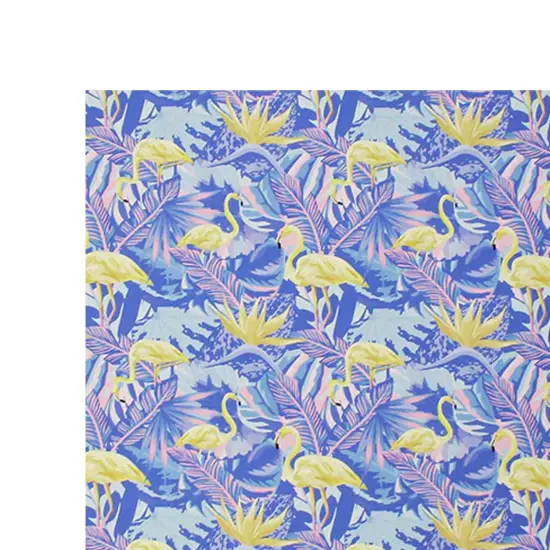 Pastel Flamingos and Palms Printed Spandex {4}