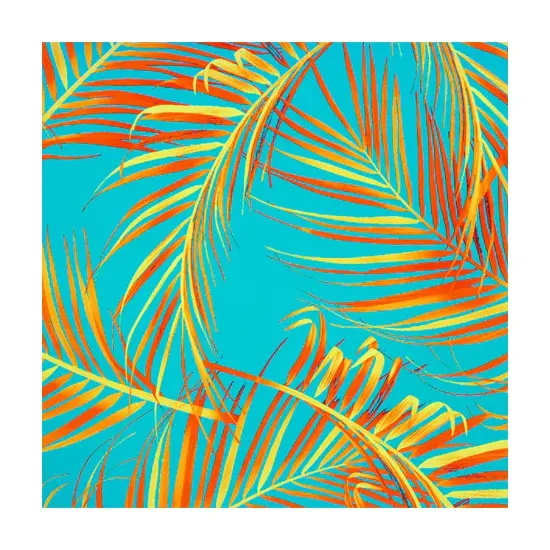 Palm Leaves Burnout Printed Spandex Fabric Multicolor {4}