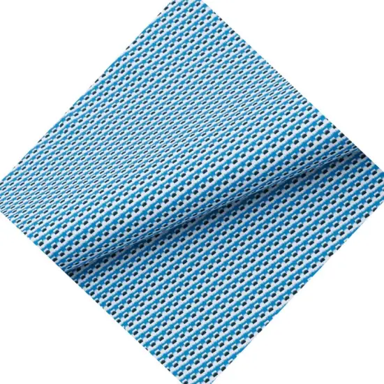 Bit Squared Printed on Recycled Spandex Fabric Blue/White {5}