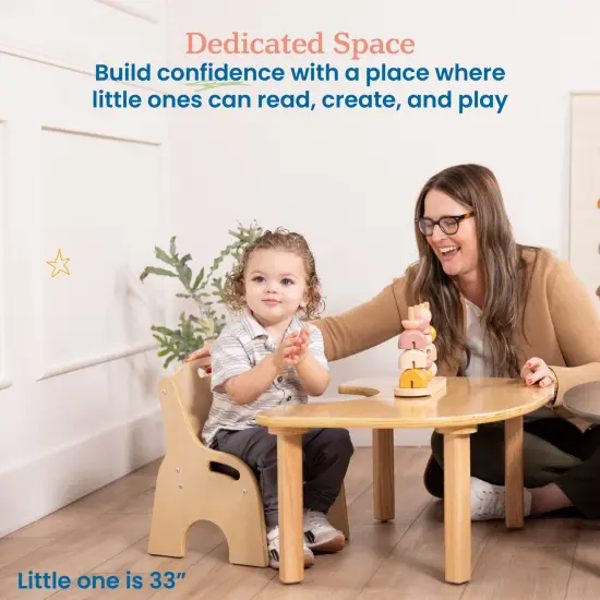 Little Learner Table and Chair Set, Kids Furniture Natural {3}