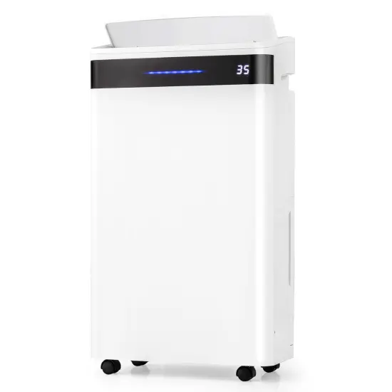4500 Sq. Ft 57 Pint Dehumidifier for Home and Basement-White {1}