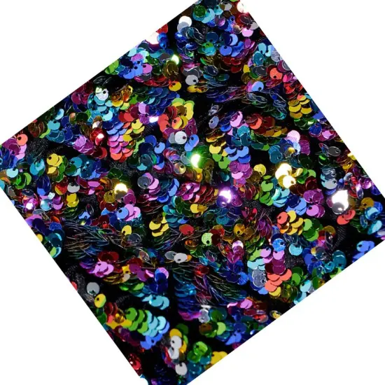 Harley Stretch Velvet Sequin Fabric Single {6}