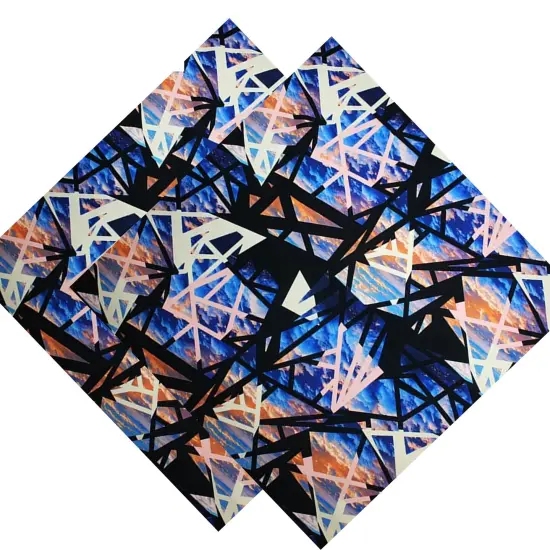 Geometrical Skies Printed Spandex Fabric {4}