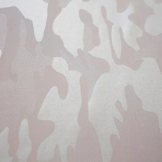 Nugi Foil Printed Spandex Fabric Bright Orange/G {6}