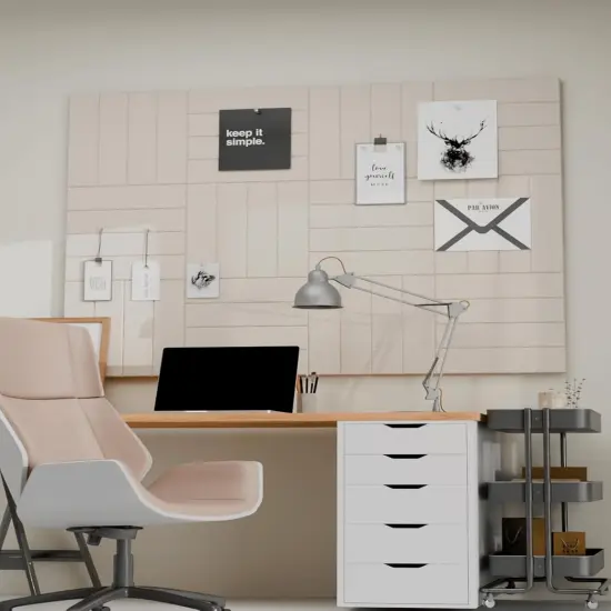 Felt Bulletin Board Tiles Large 48" x 36" Cork Board Alternative-12 Pack with 70 Adhesive Tabs {3}