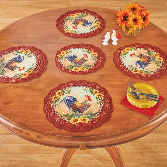 Collections Etc Country Rooster Table Placemats - Set of 5 {1}