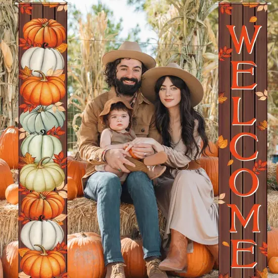 Fall Decorations Banner 2 Pack Happy Fall Y'all Decorations {4}