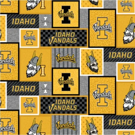 Licensed NCAA University of Idaho Patch Fleece ID1177 Fabric by the Yard {1}