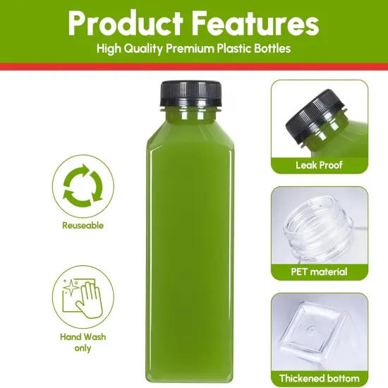 24pcs 16oz Plastic Bottles with caps {2}