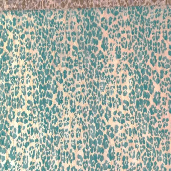 1 Yard Lace Animal Print Fabric Green Ivory 50/52" Wide Poly Spandex Apparel Material {2}