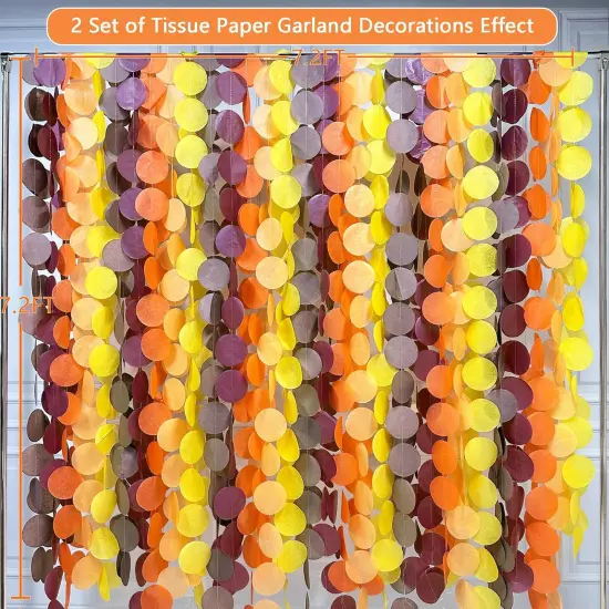 192Ft Fall Party Decorations Big Circle Dots Backdrop {2}