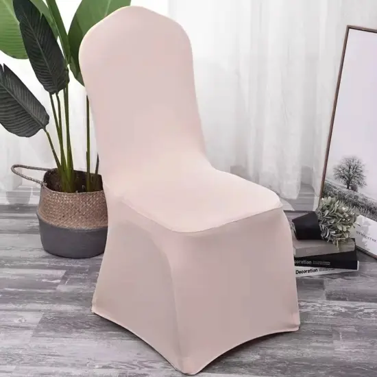 1 Piece Spandex Banquet Chair Cover Blush Pink Or Rose Gold Stretch Wrinkle Resistant Event Decoration {3}