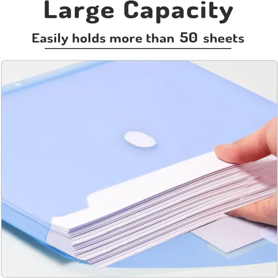 10 Pack Super Heavyweight Plastic Folders with Tight Closure Envelope {4}
