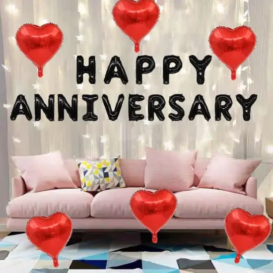 Happy Anniversary Balloon Banner {4}