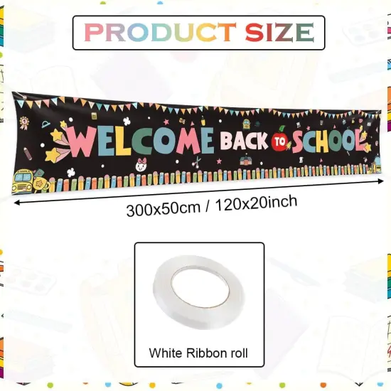 Welcome Back to School Banner(Black) {2}