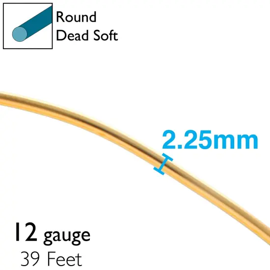 The Beadsmith 12-Gauge Anodized Aluminum Wire for Jewelry Making, Metal Wire for Wrapping Light Gold {2}