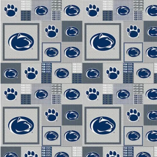 Licensed NCAA Penn State University Box Fleece PS158 Fabric by the Yard {1}