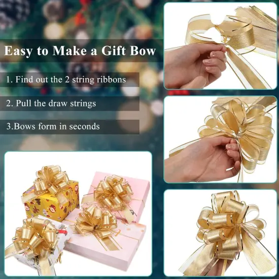 20 Pieces 6 Inch Pull Bows (Gold) {3}