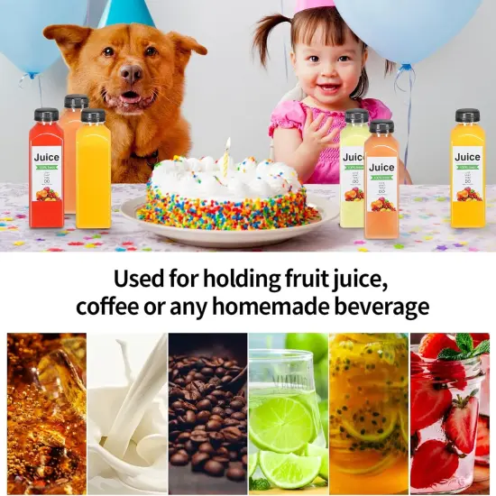 36pcs 16oz Plastic bottles with lids, juice bottles with caps {5}