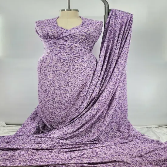 1 Yard Violet Rayon Crinkle Crepon Fabric 50/52" Wide, Lightweight Apparel Material {2}