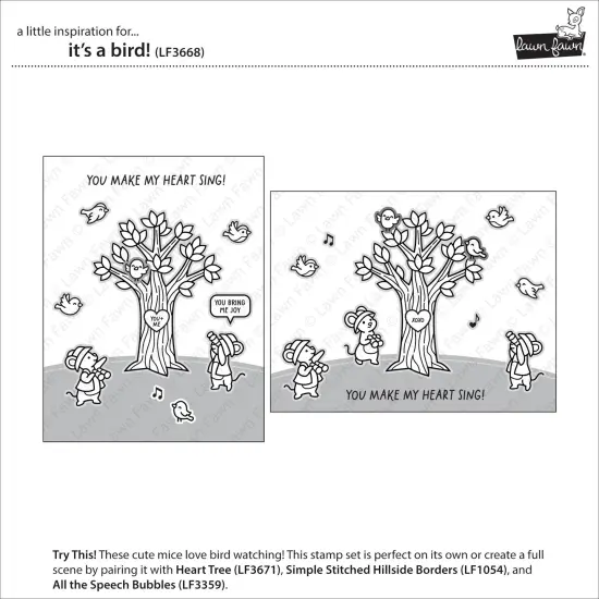 Lawn Fawn Clear Stamps 3"X2"-It's a Bird! {5}